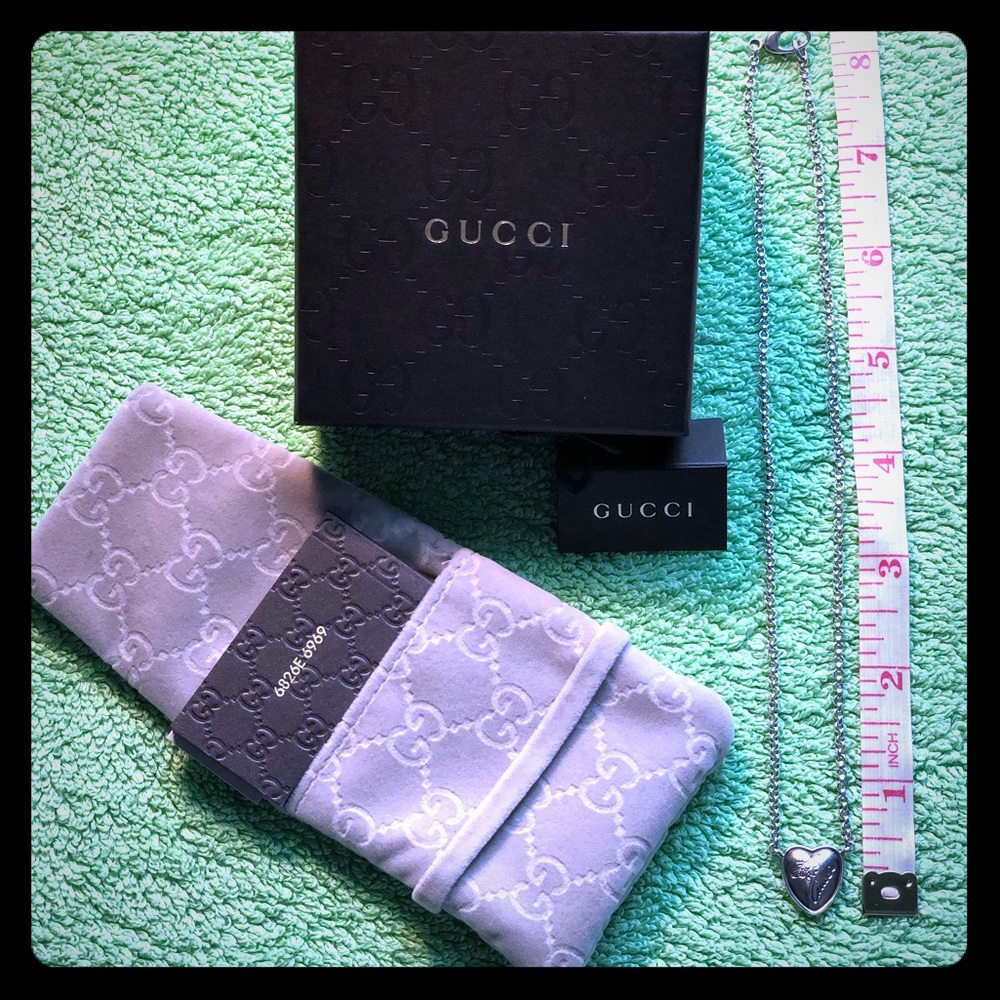 Gucci Sterling Silver Butterfly Charm Necklace